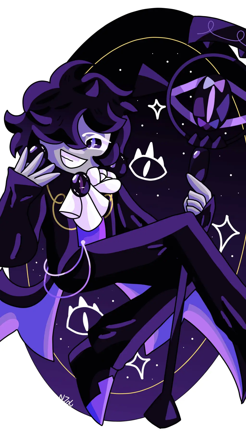 ai character: 🖤Black Sapphire💜 background