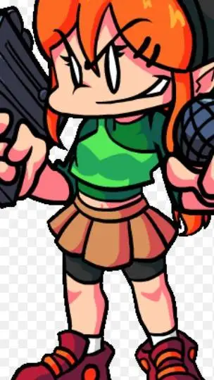 ai character: pico Girl  background