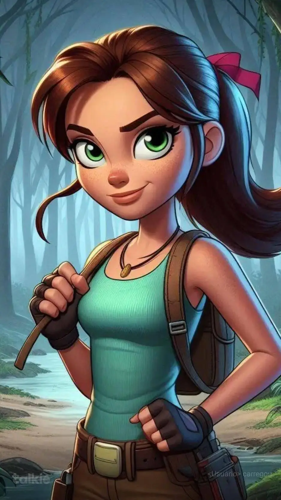 ai character: lara  background