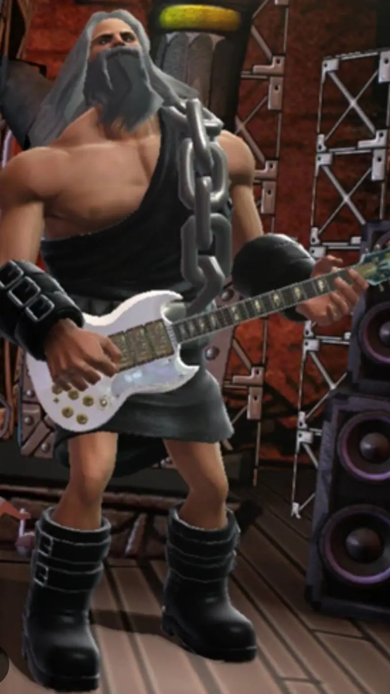 ai character: the God of rock  background