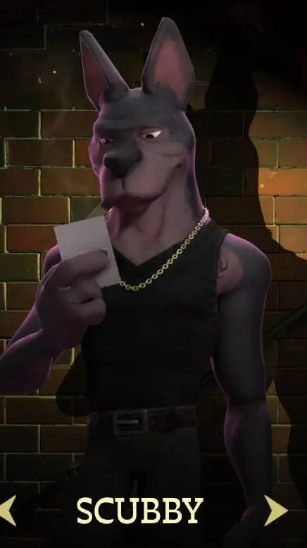 ai character: SCUBBY background