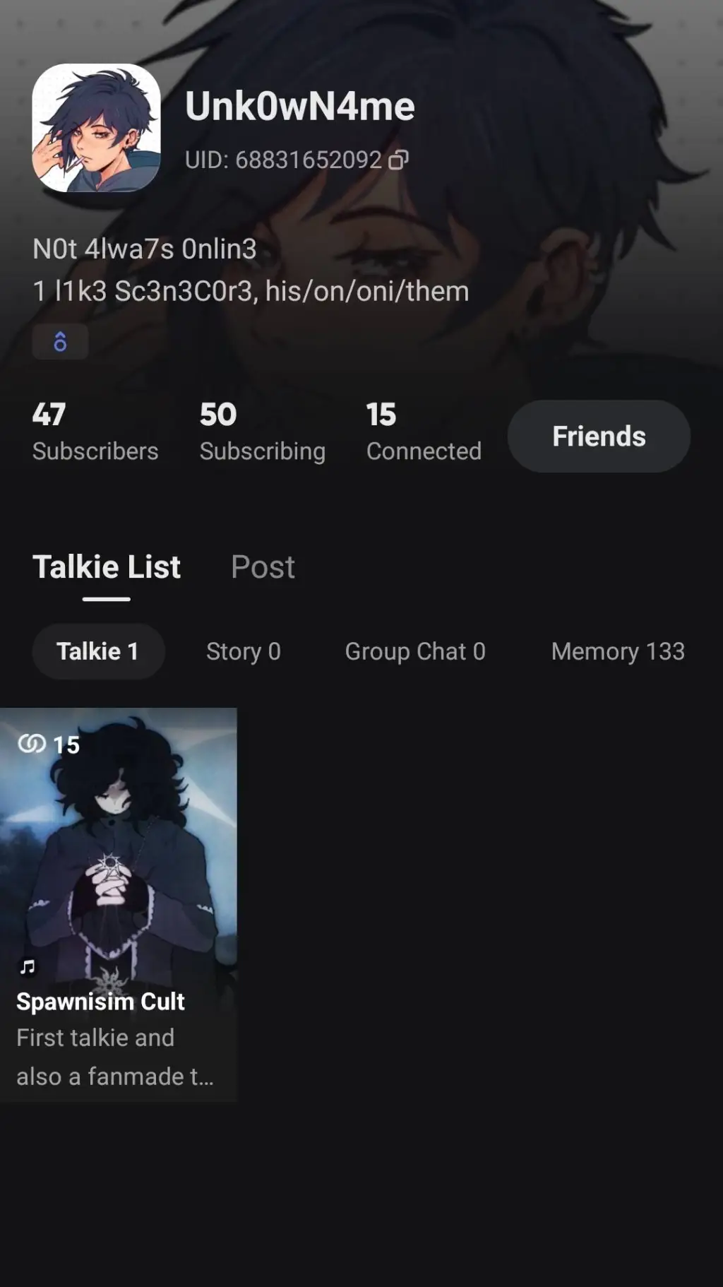Talkie AI - Chat with New account