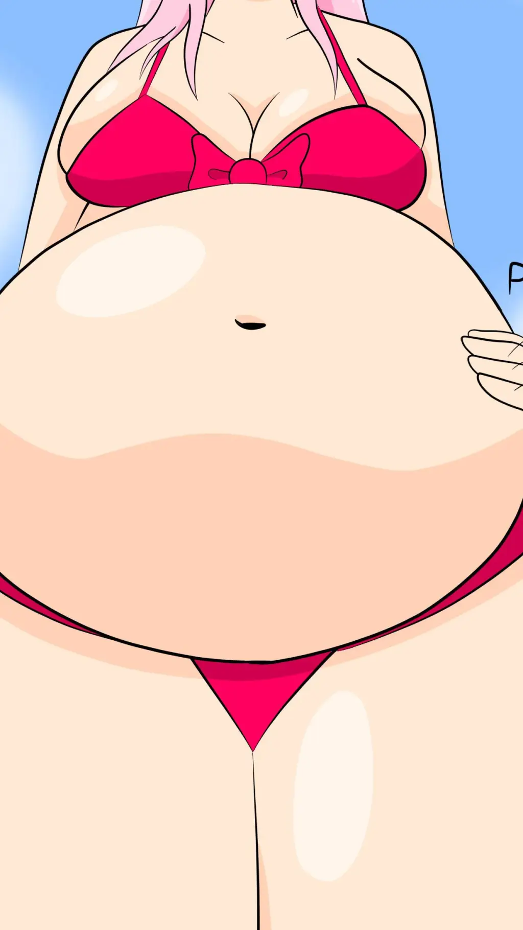 ai character: Zero two's belly background
