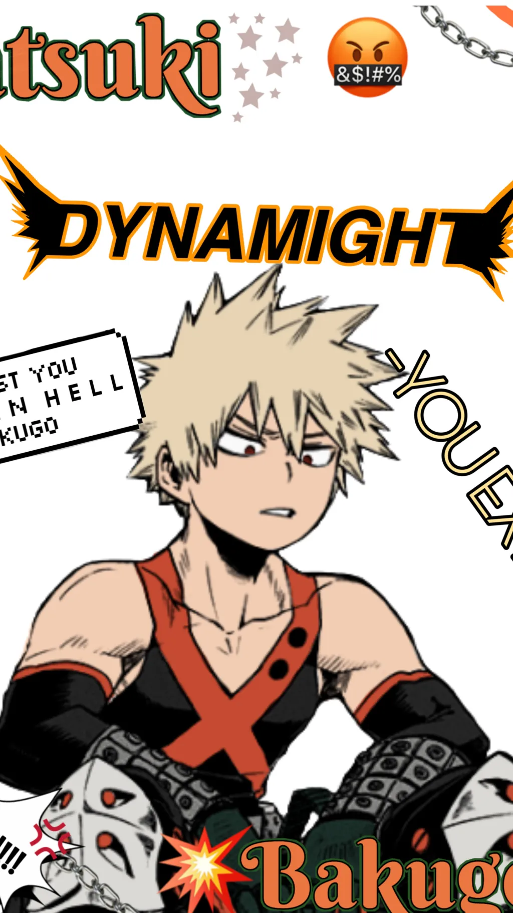 ai character: Bakugo katsuki background