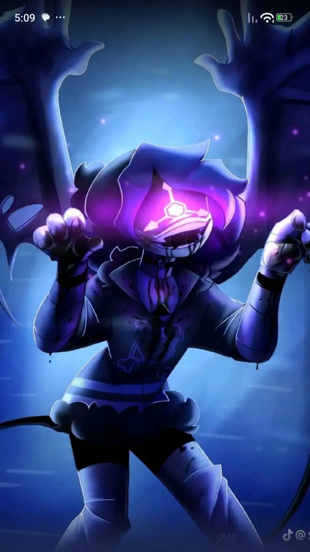 ai character: UZI murder drones  background