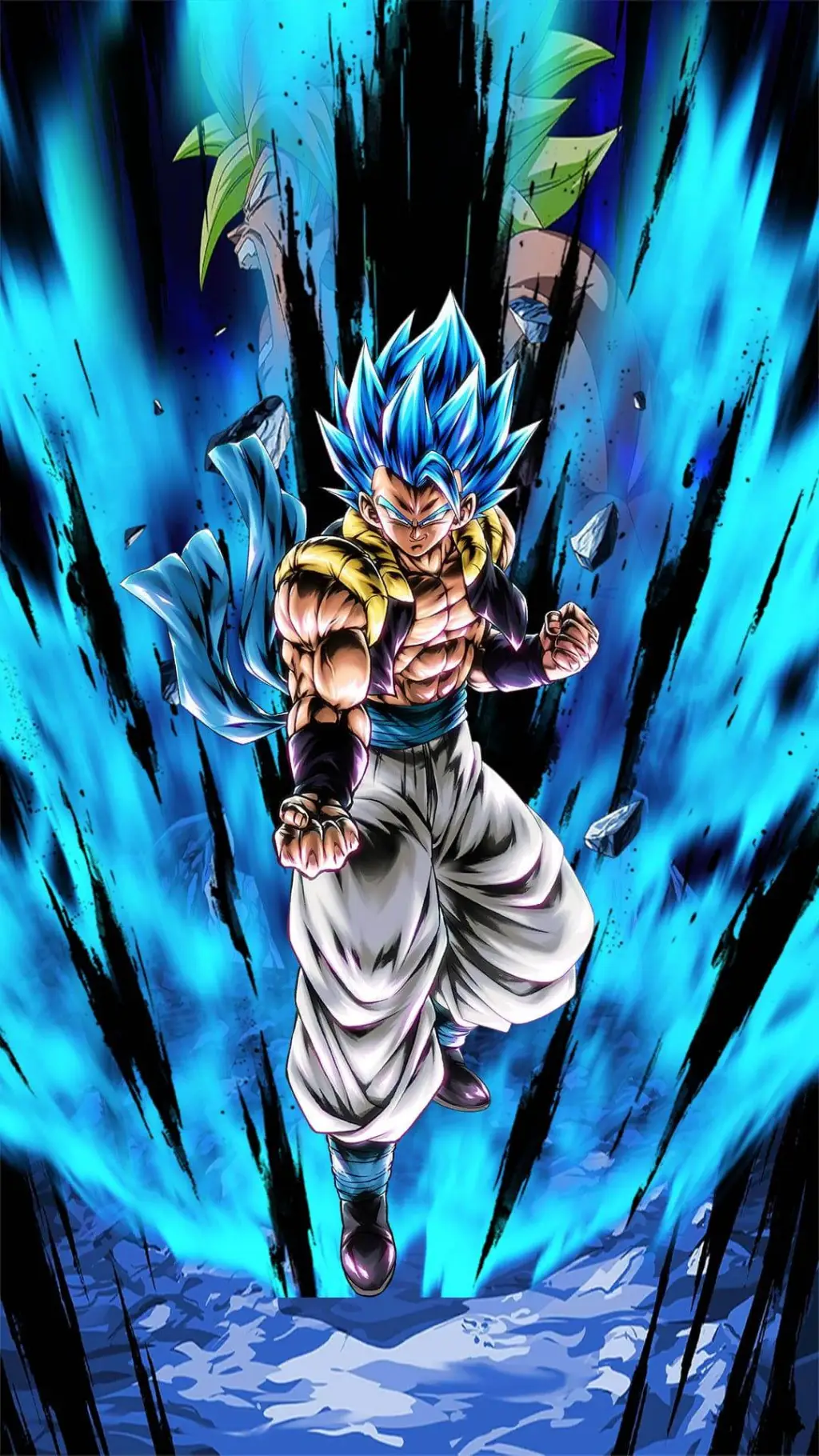 ai character: Gogeta Blue  background