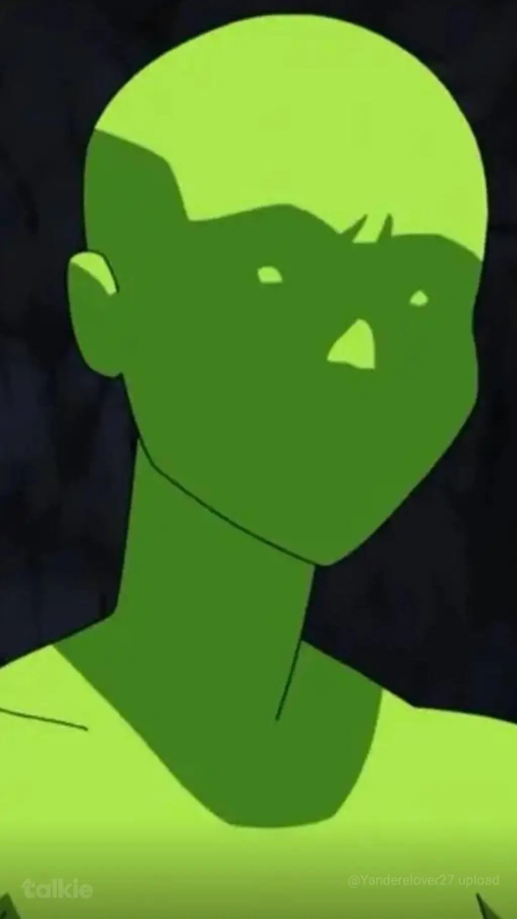 ai character: green ghost  background