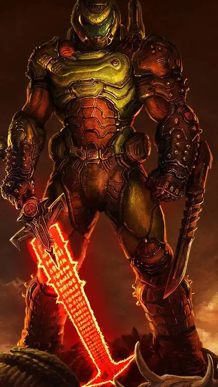 ai character: doomguy background