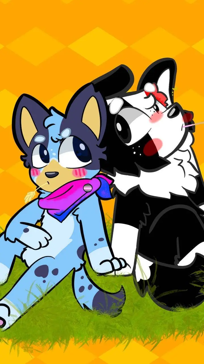 ai character: Bluey X Mackenzie background
