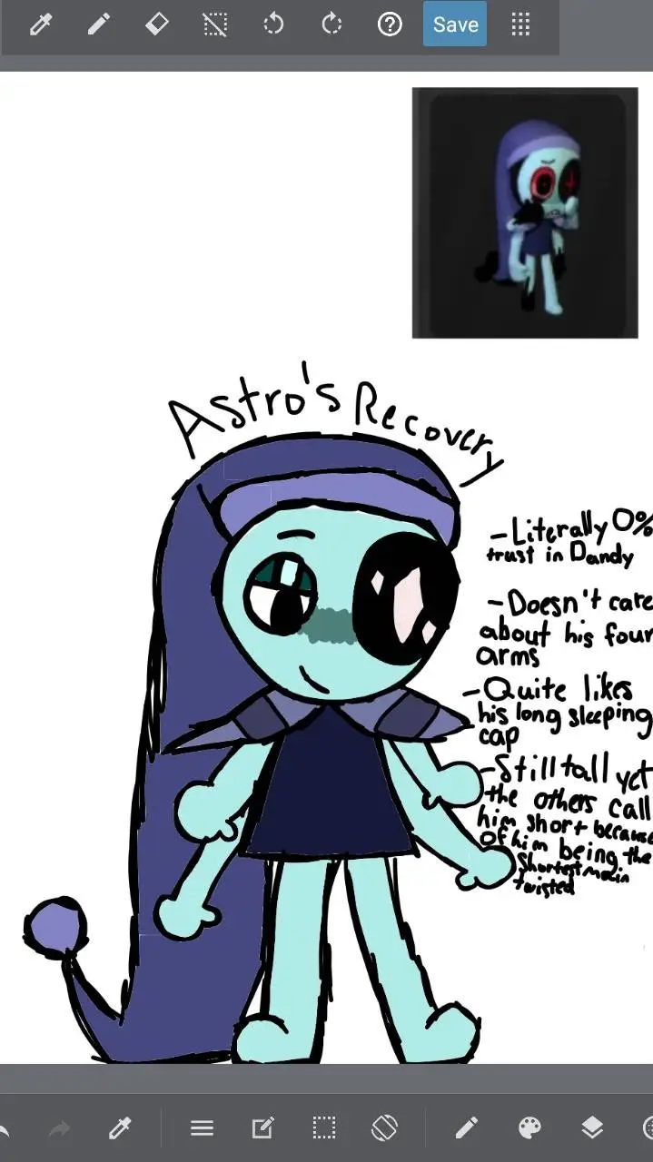 ai character: Astro (Patched Up) background