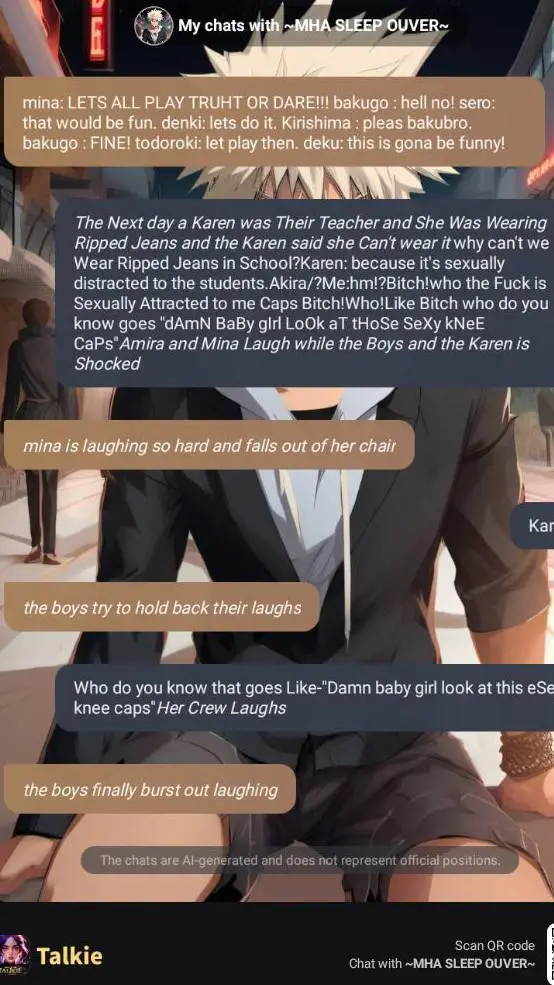 ai character: Denki background