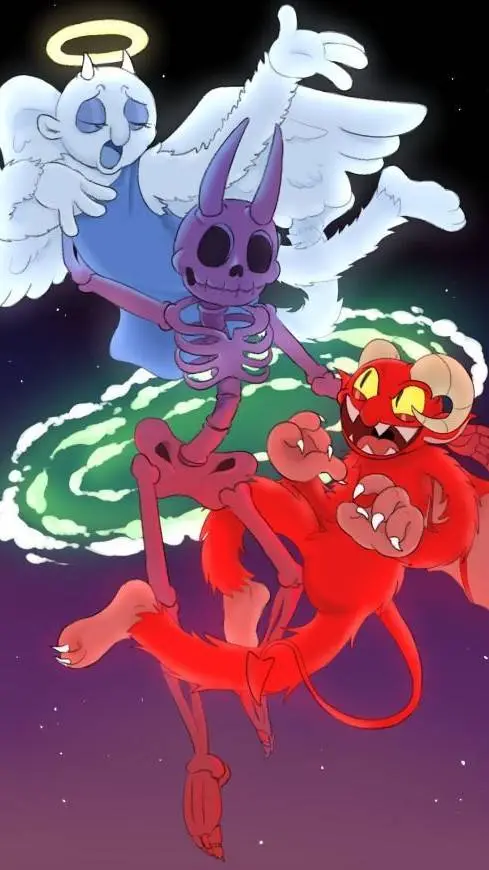 ai character: Angel and Devil background