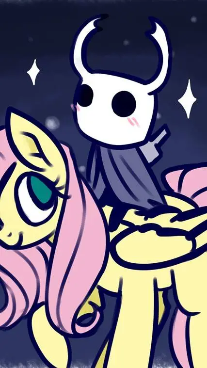 ai character: Fluttershy x Knigh background