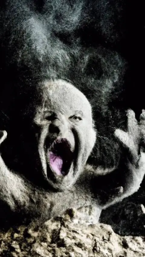 ai character: scary baby background