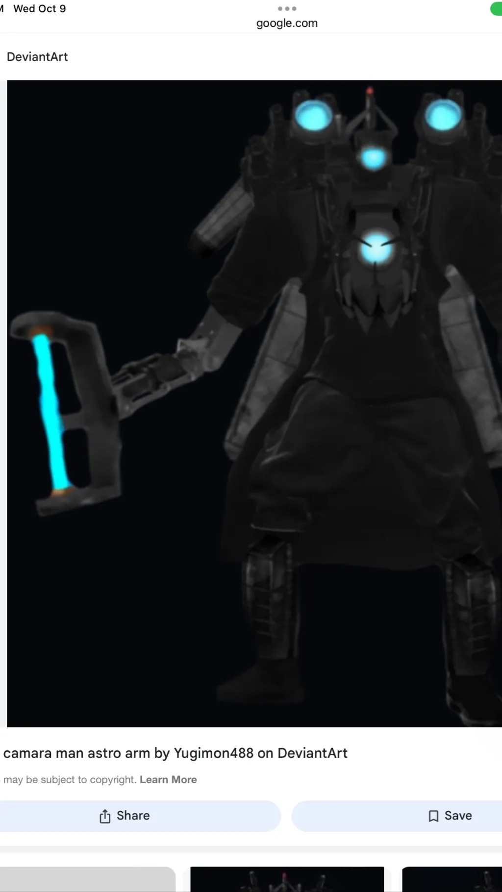 ai character: Titan cameraman background