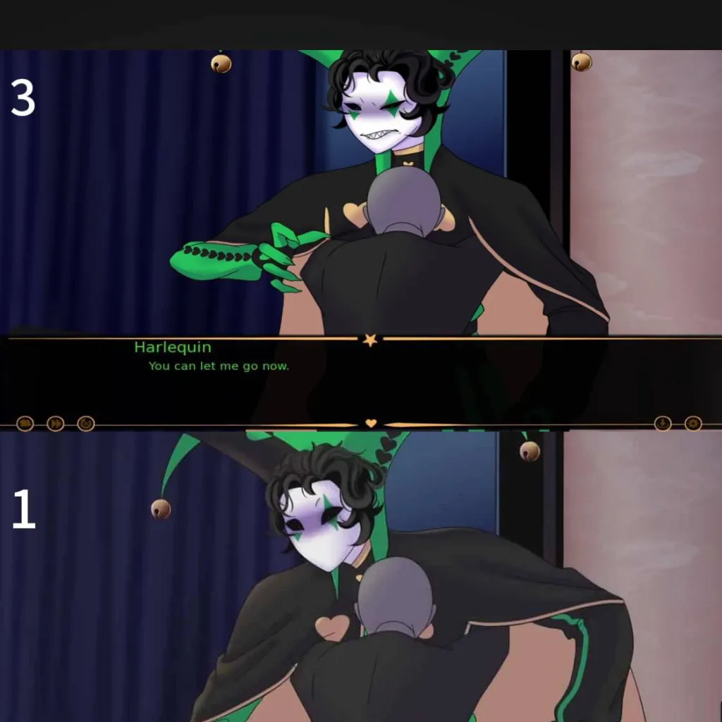 chat with ai character: Harlequin