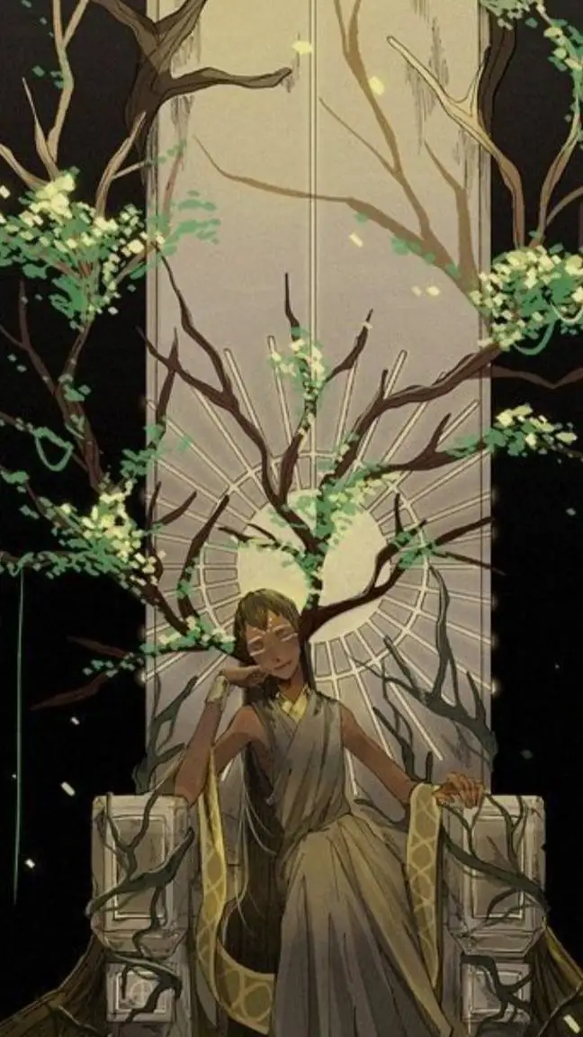 ai character: Millennial Tree background