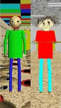 ai character: Baldi And Playdi background