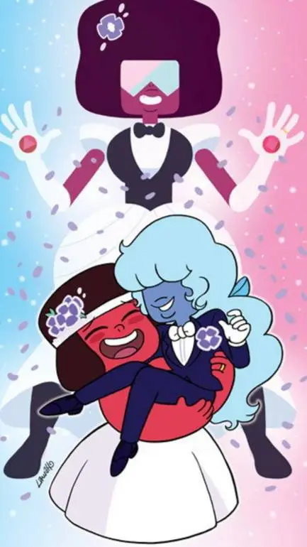 ai character: sapphire x Ruby  background
