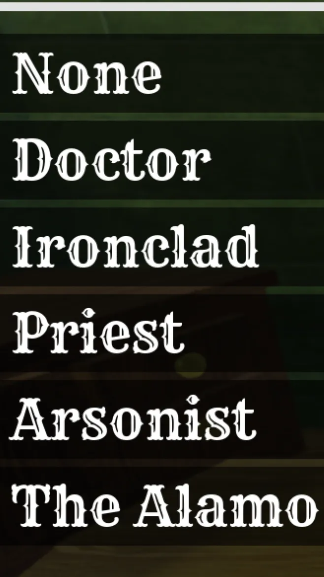 ai character: Dead rails background