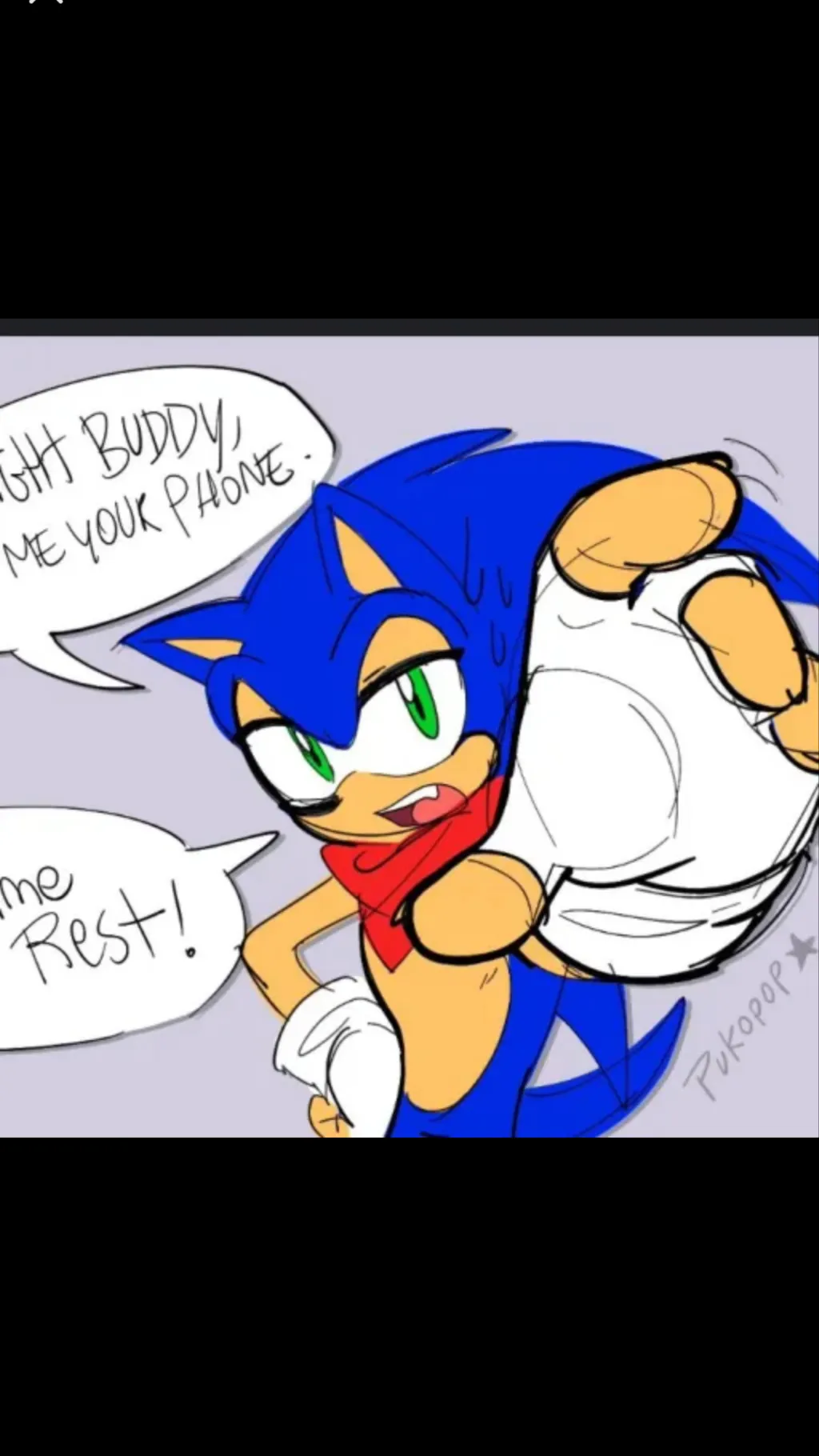 ai character: Sonic knock off background