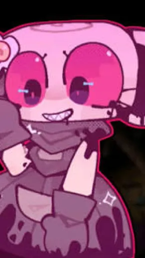 ai character: Twisted Shelly sus background