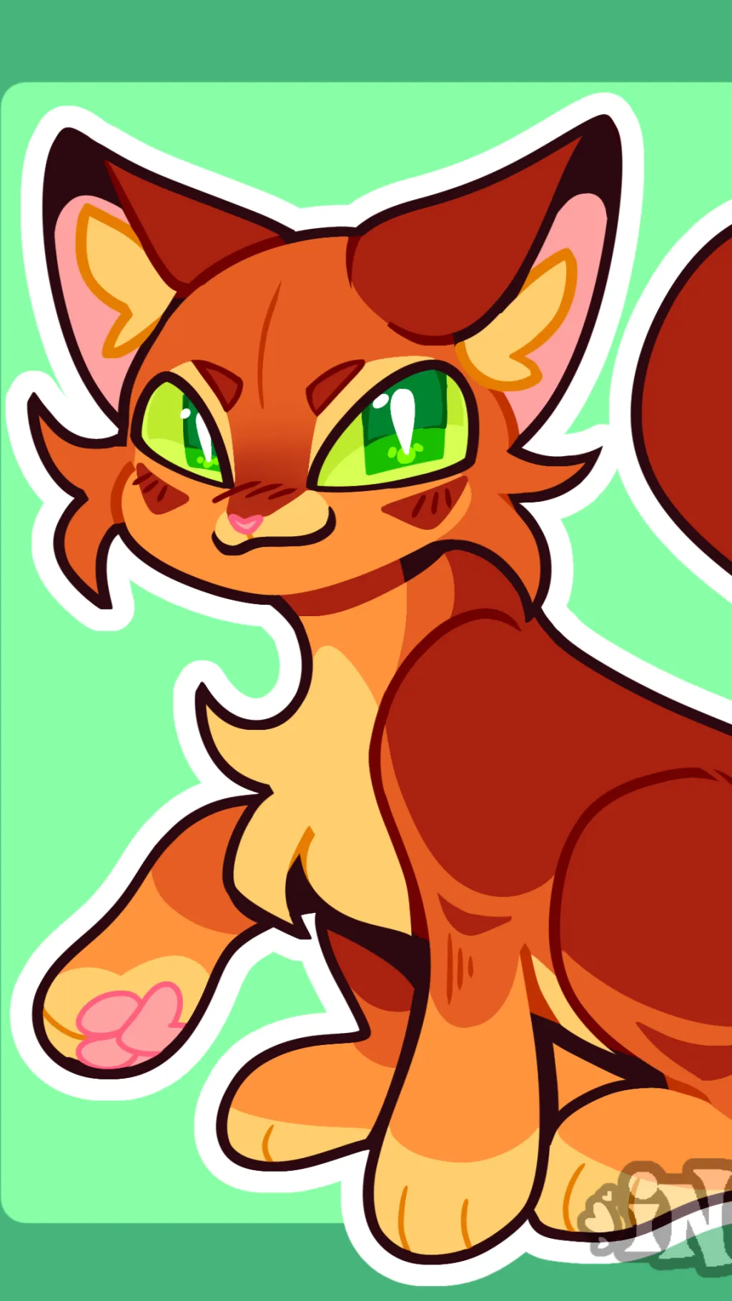 ai character: Firepaw!🔥🐾 background