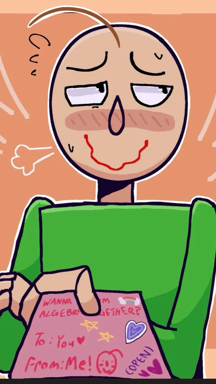 ai character: Baldi  background