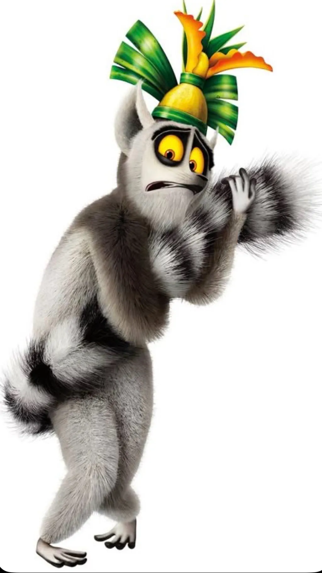 ai character: King Julien  background