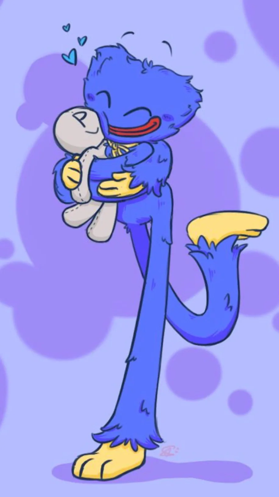 ai character: Huggy wuggy 🤗💗 background