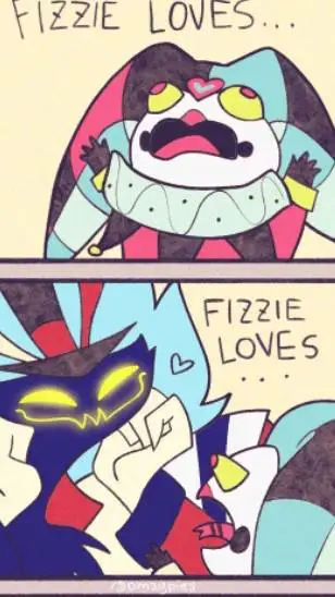 ai character: Ozzie x Fizzarolli background