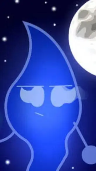 ai character: bfdi teardrop background