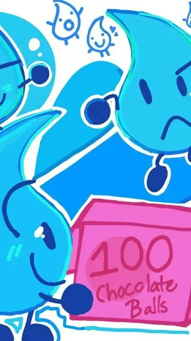 ai character: bfdi teardrop background