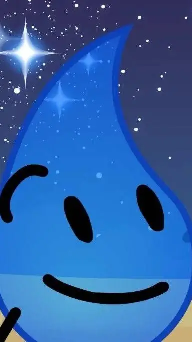 ai character: bfdi teardrop background