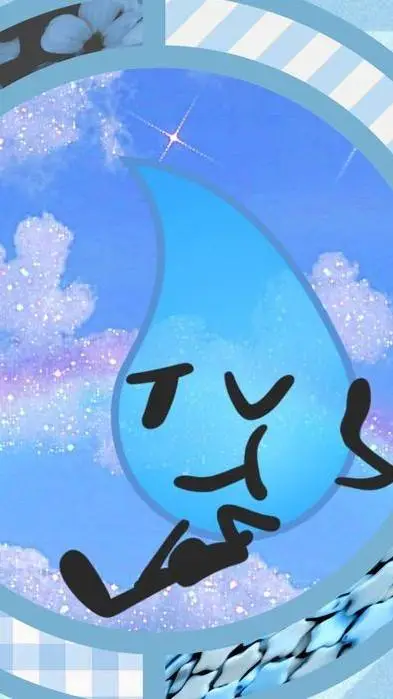 ai character: bfdi teardrop background