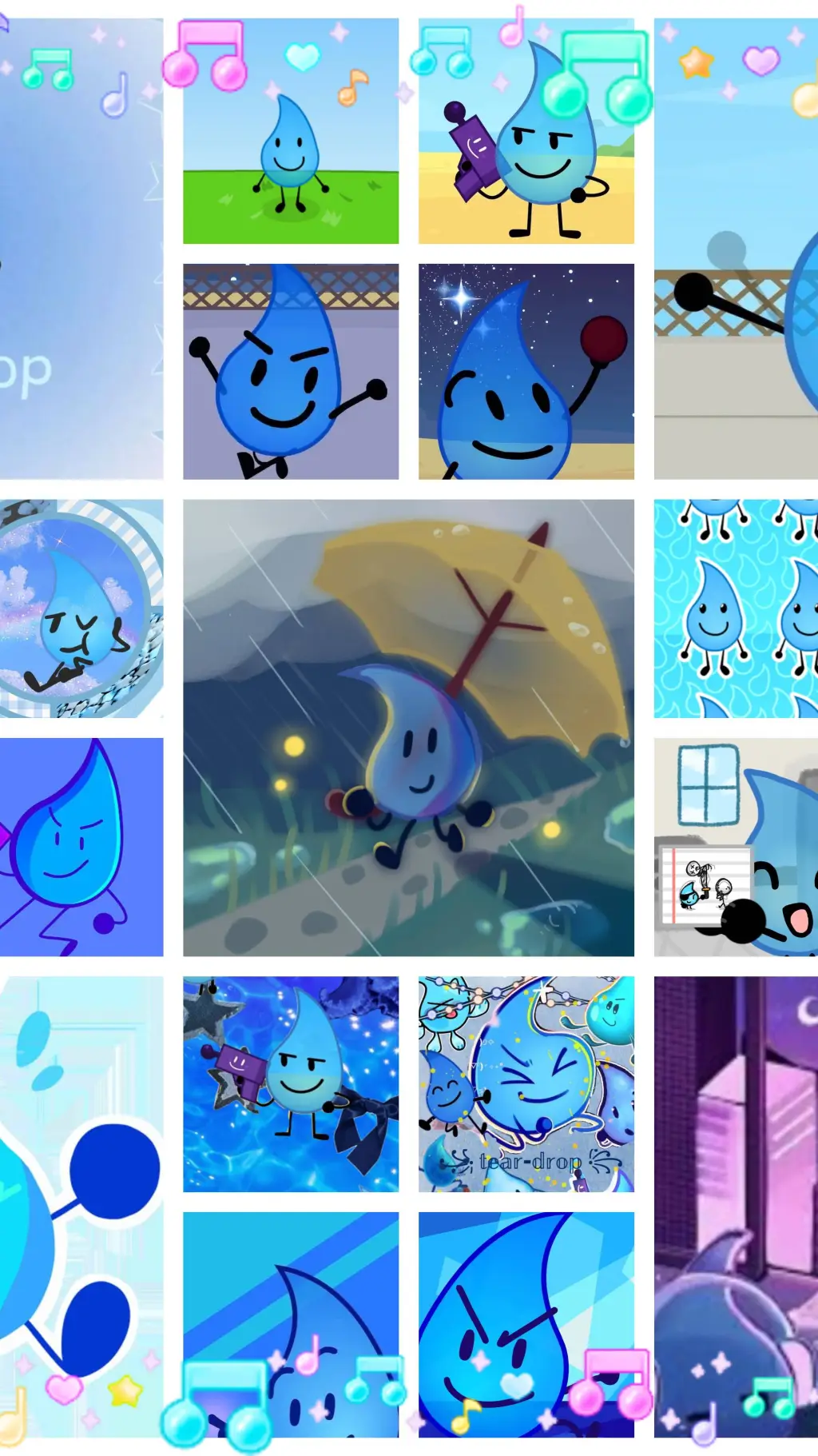 ai character: my baby teardrop background