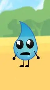 ai character: bfdi teardrop background