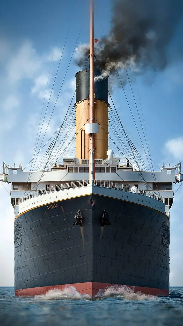 ai character: FPE in titanic background