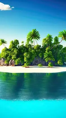ai character: Island  background