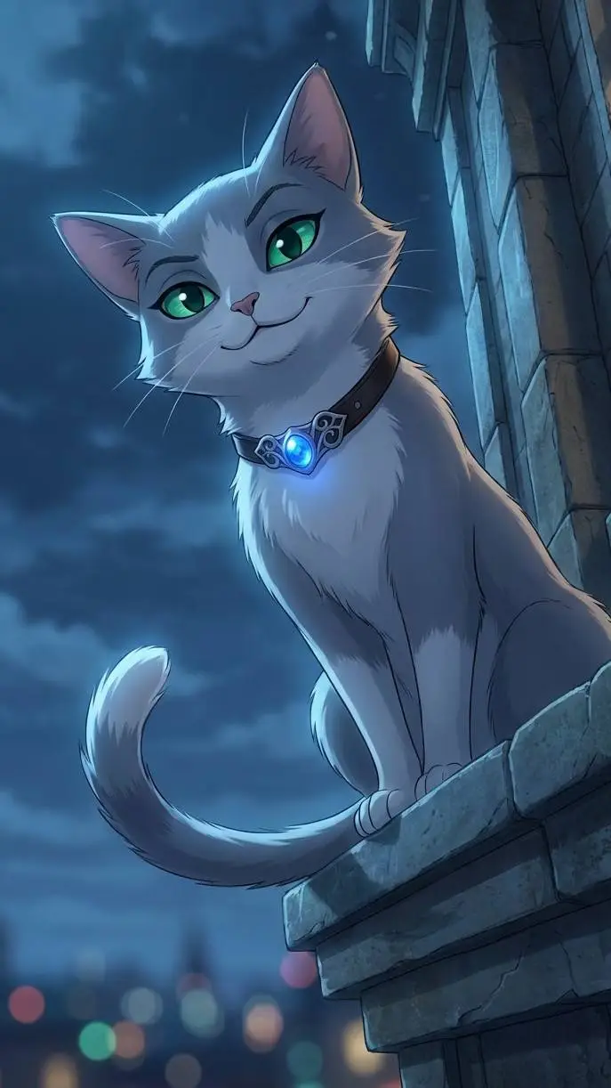 ai character: talking cat background