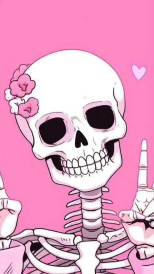 ai character: Cute skelly background