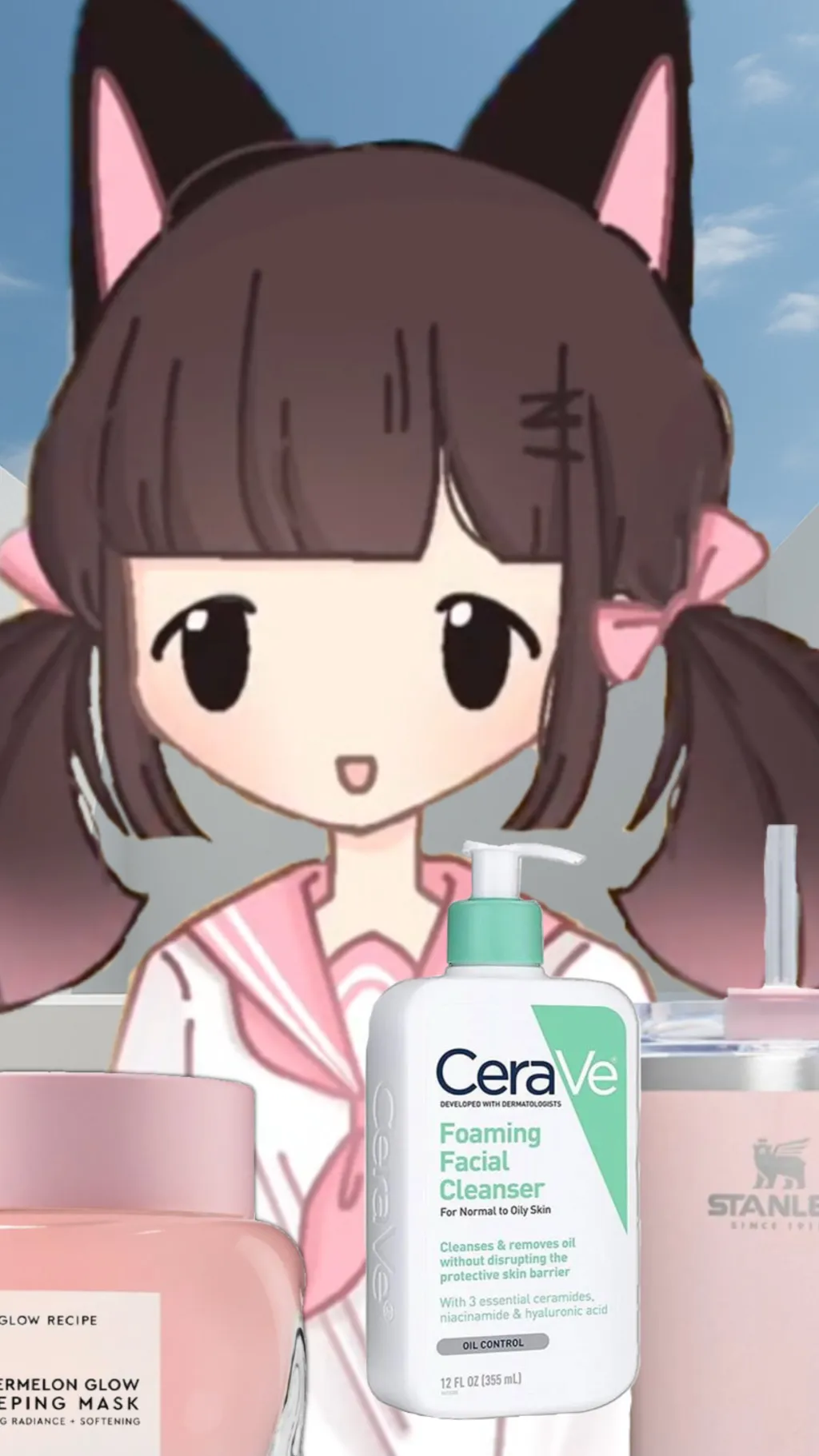 ai character: ASMR eat friends background