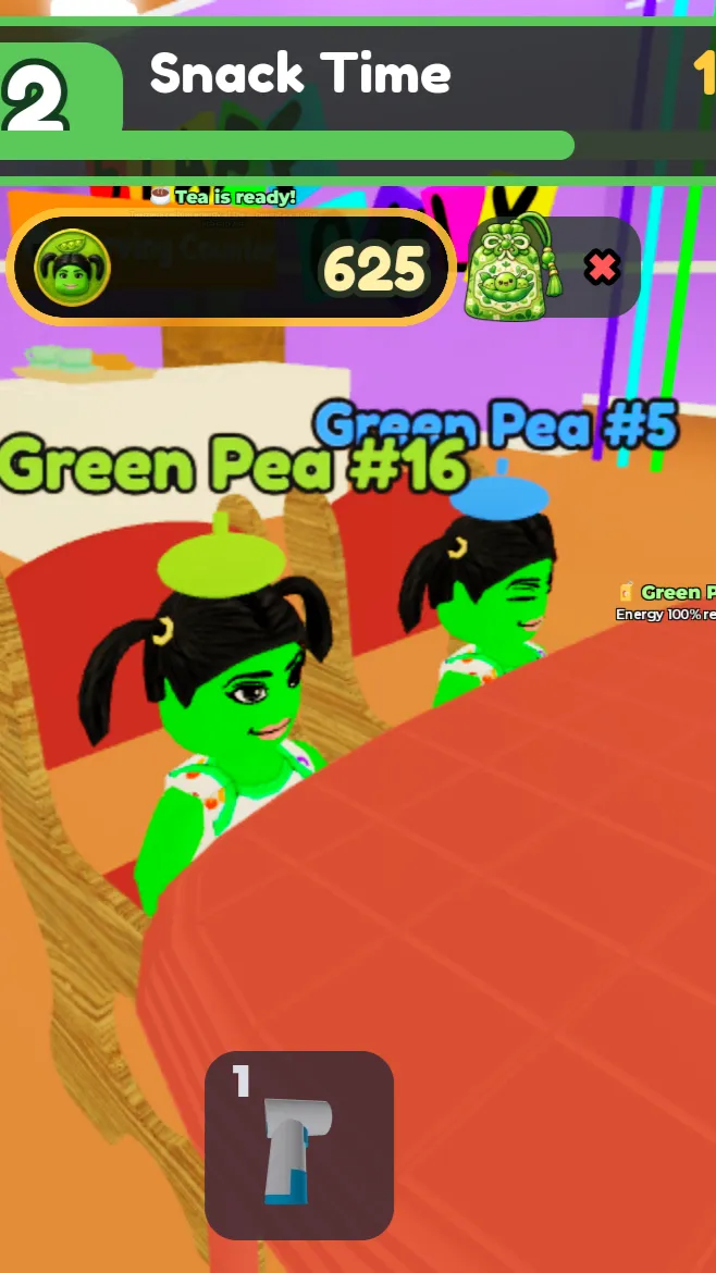 ai character: Grinpee kindergard background