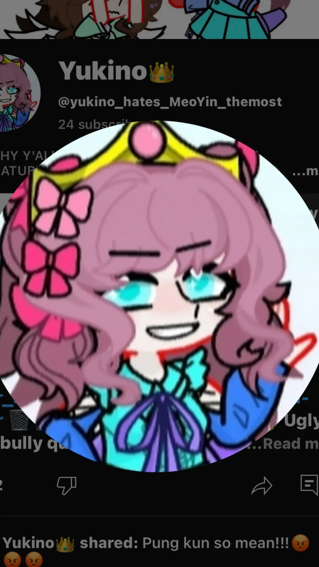 ai character: Annoying girl  background