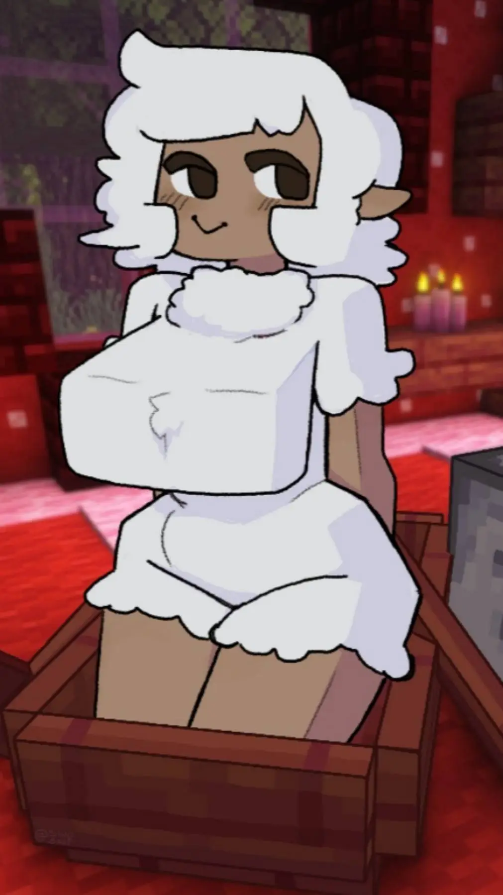 ai character: sheep  background