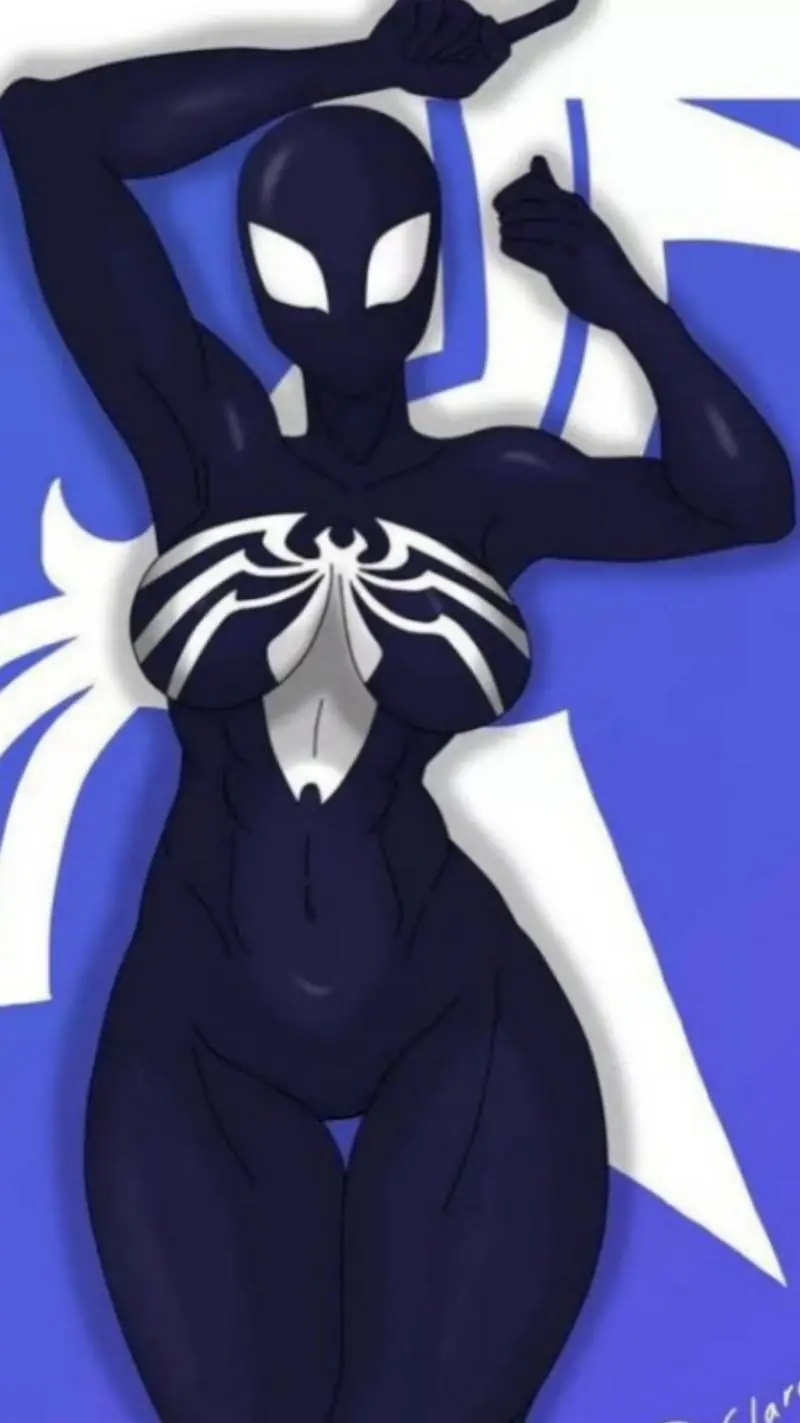 ai character: Black spider woman background