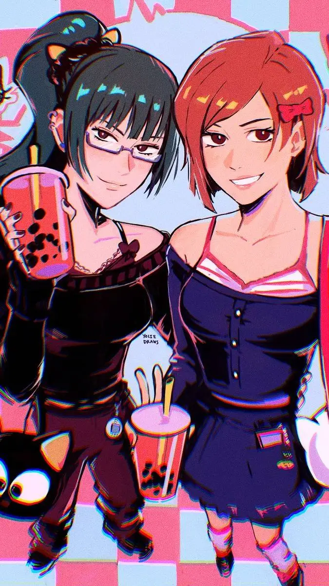 ai character: Nobara and Maki background
