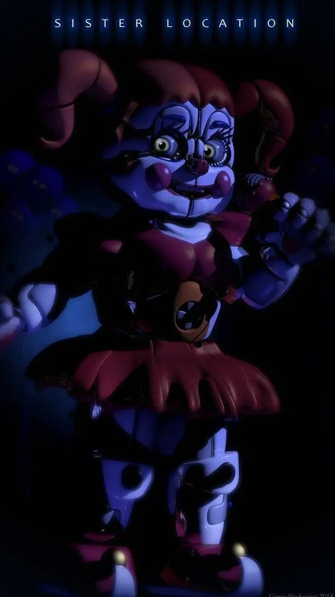 ai character: Circus baby. background