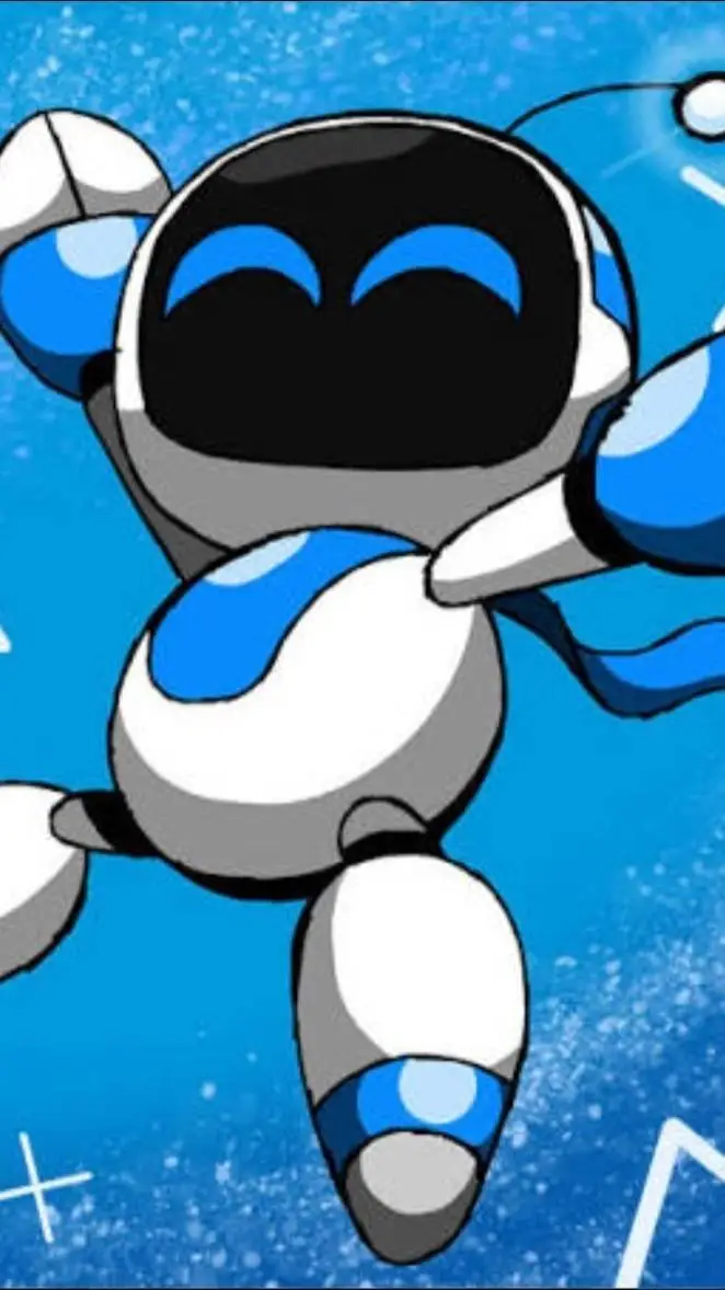 ai character: ch with astro bot background