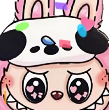 chat with ai character: Pink party labubu 